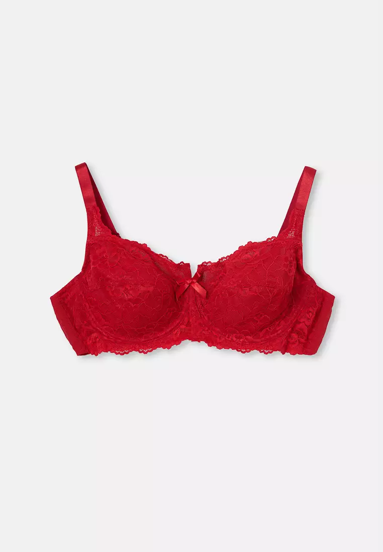 Buy DAGİ Underwire Lace Contouring Red Bra 2024 Online