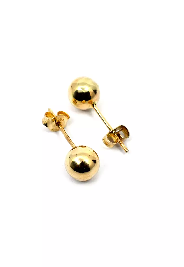 18K Italian Made Yellow Gold Earrings