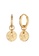 ELLI GERMANY gold Earrings Creoles Plate Pendant Hammered Removable Gold Plated 9F186AC064BADEGS_2