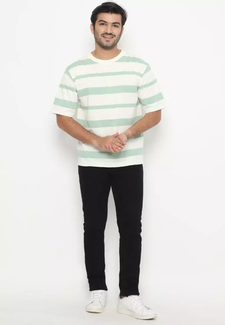 MATSUDA Kaos Oversize 20s Stripe Heavyweight T shirt Narashino