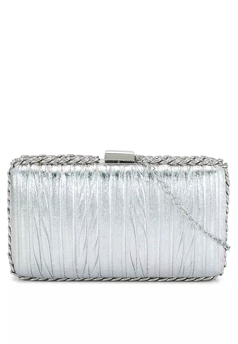 Cheap sales silver clutch