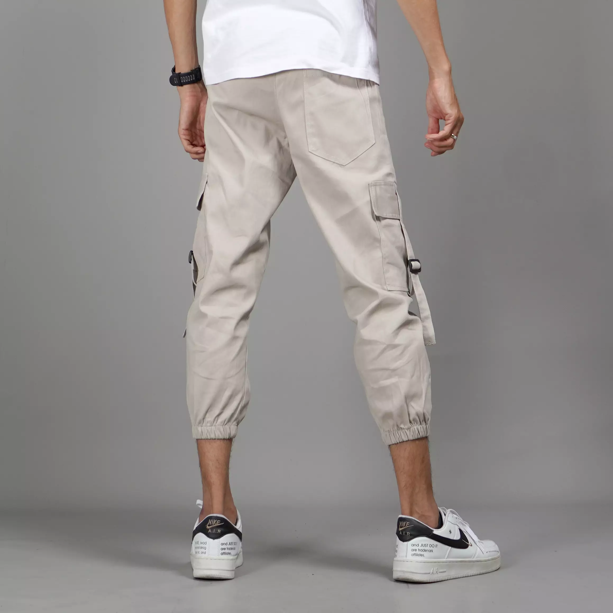FIRMAN Cargo Jogger Pants Pria Celana Cargo Jogger Cargo Pants 3/4 - KREM