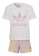 ADIDAS white graphic logo shorts and tee set 5E00EKAD1287E7GS_1