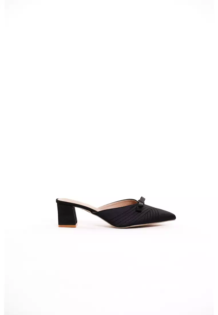 Lancaster Polo Women/Lady Slip On Heel Mules