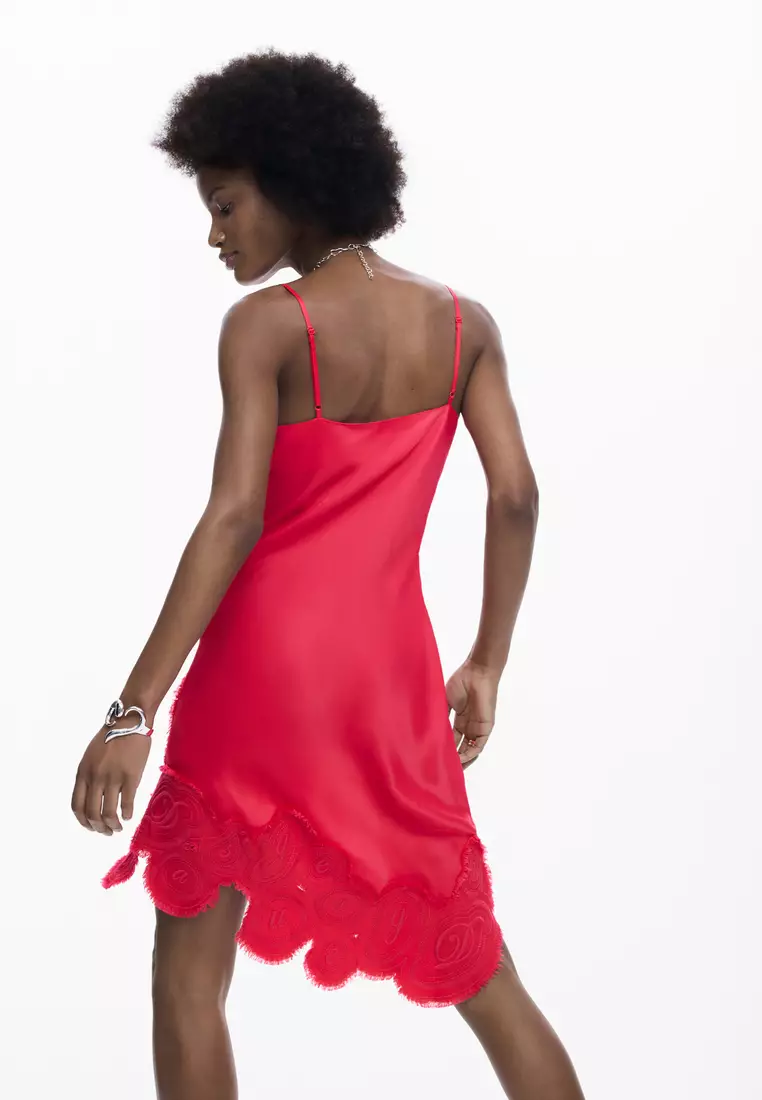 Asymmetric slip dress
