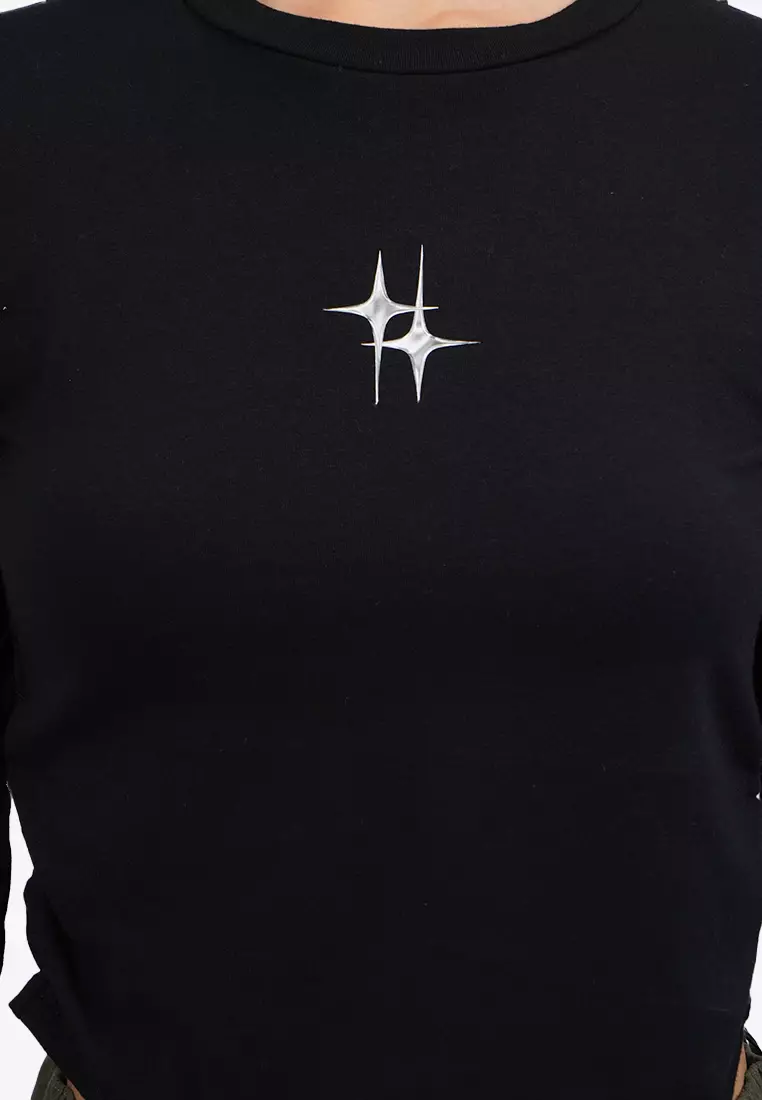 Long Sleeve Top with Side Ruched