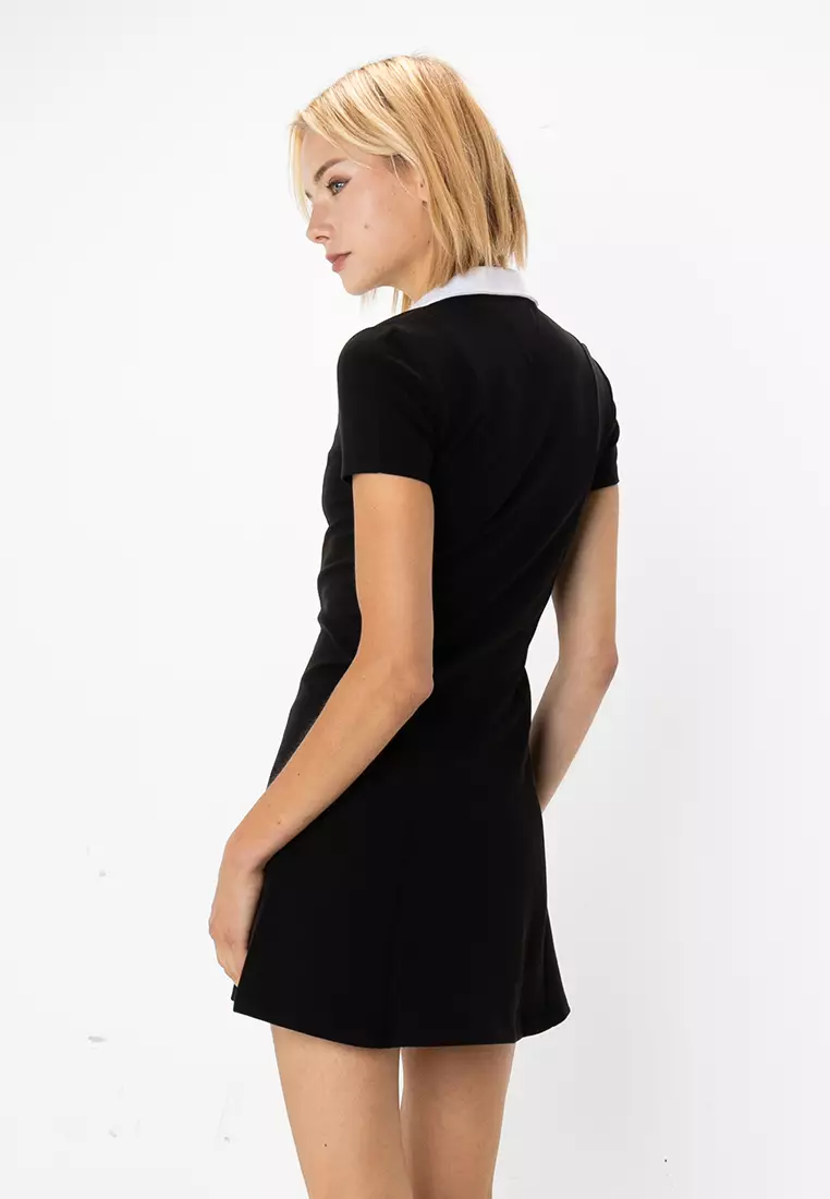 Contrast Polo Fit & Flare Mini Dress - Tommy Jeans
