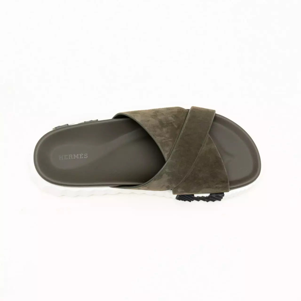Infra Sandals Suede Goatskin Vert Forêt