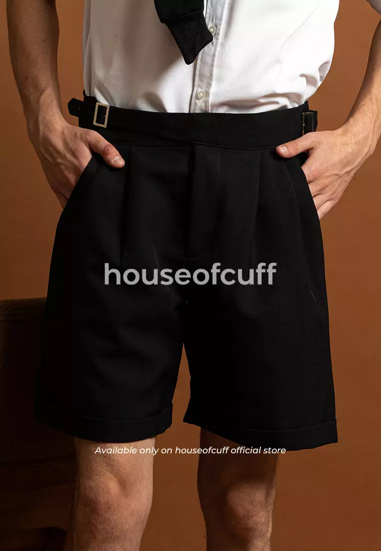 Houseofcuff Celana Pendek High Waist Gurkha Short Pants Hitam