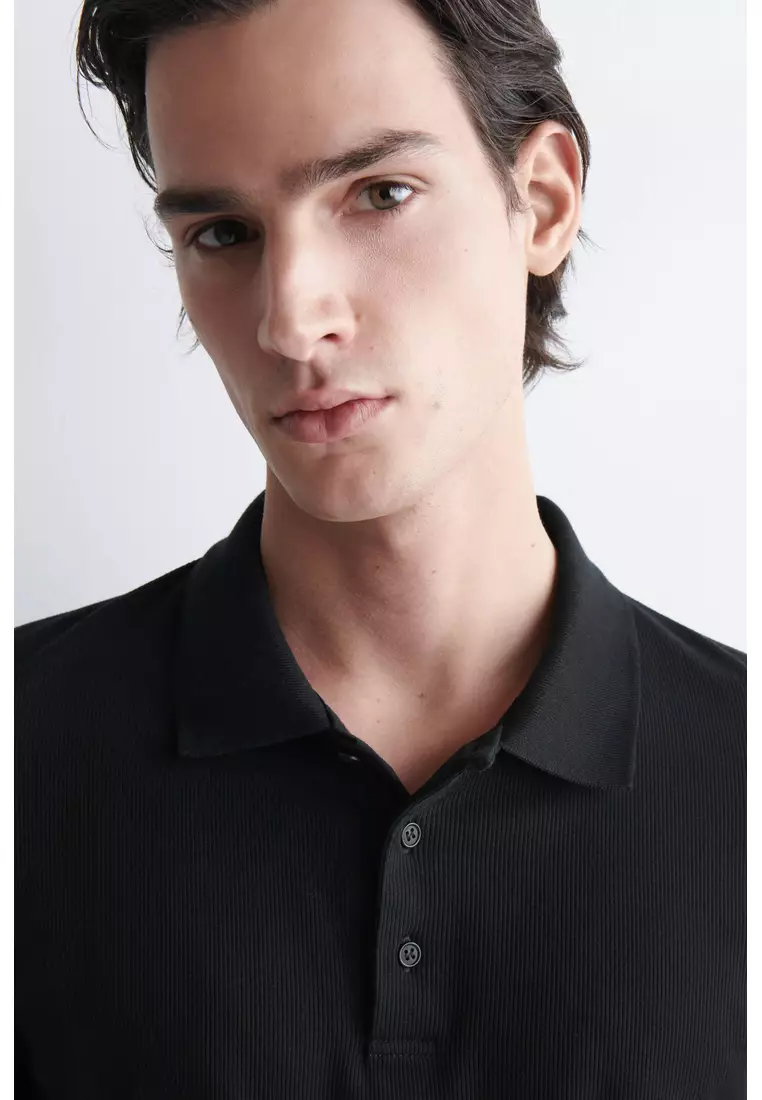 Buy COS SLIM RIBBED COTTON POLO SHIRT 2026 Online | ZALORA Philippines
