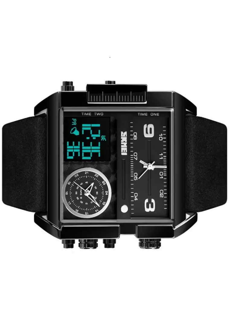 Jam Tangan Analog Digital Pria Waterproof Many Function Strap Tali Material Silicone DV55 ORIGINAL