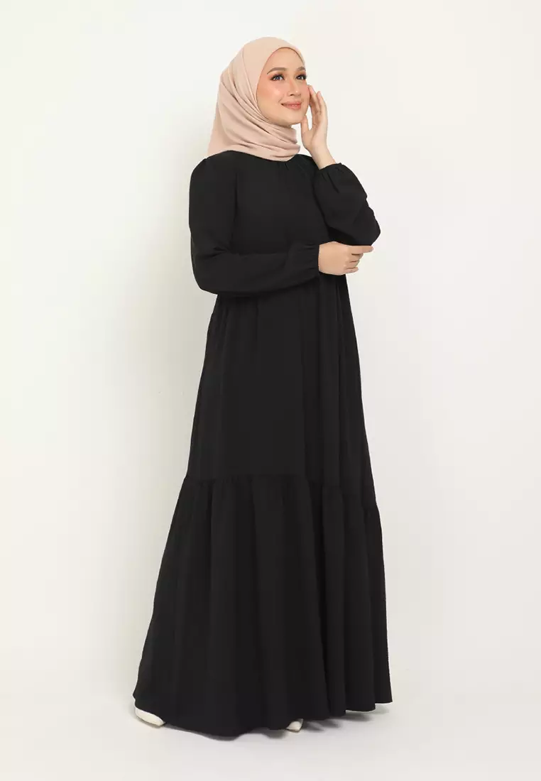 Buy Imaan Boutique Hana Dress Jet Black Online ZALORA Malaysia