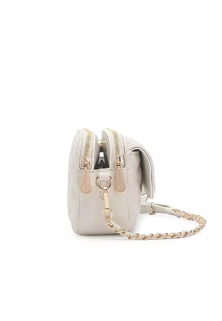 Women's Shoulder Bag / Sling Bag / Crossbody Bag (Tas Bahu / Tas Selempang Wanita) - Putih
