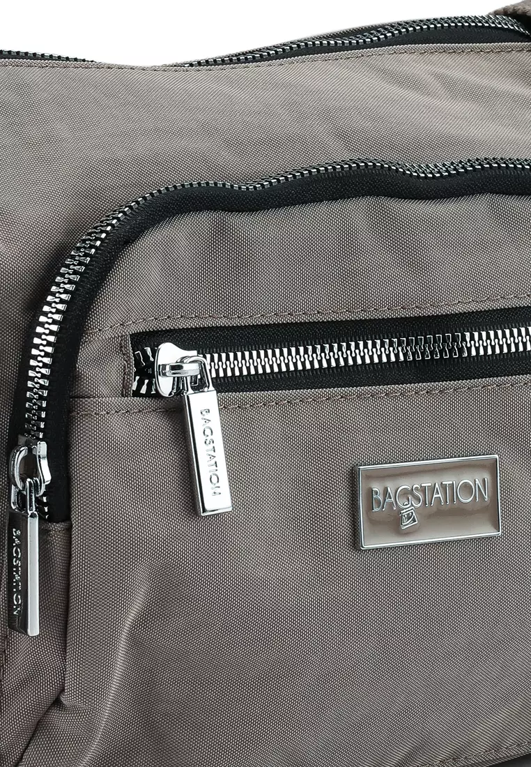 Metallic Series Crinkle Nylon Crossbody Bag