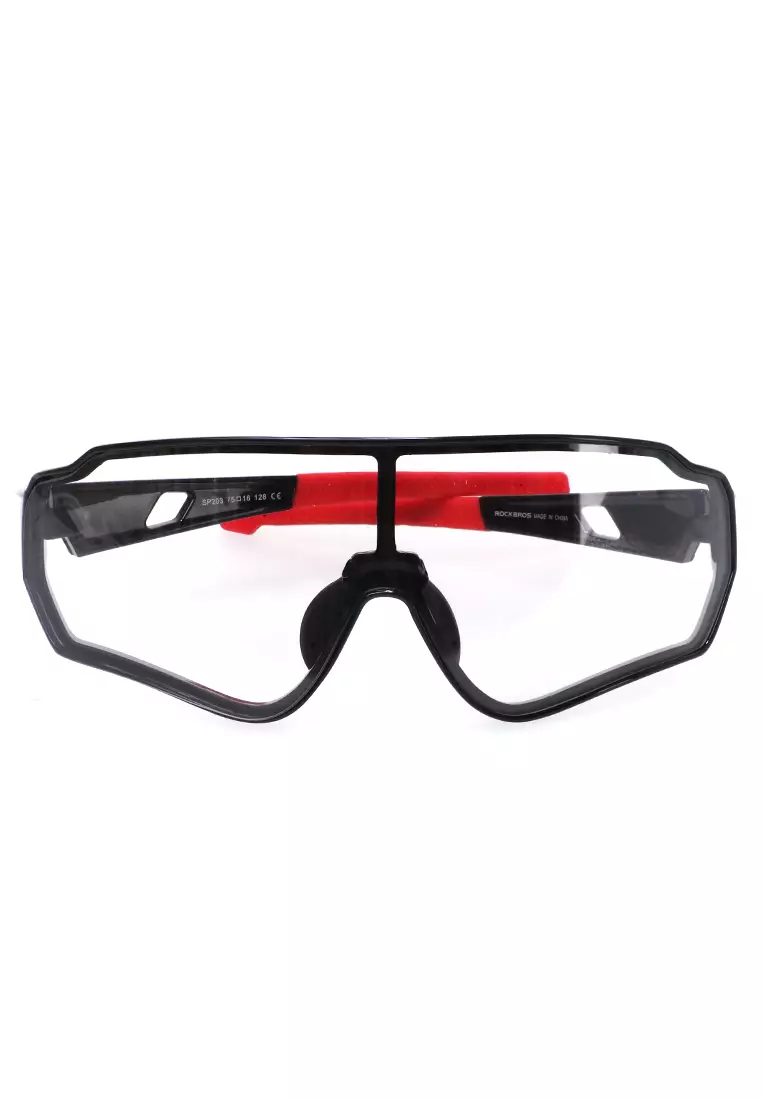 Elodie Kacamata Sepeda Olahraga Lensa Photochromic Full Frame Multifunction Material Polycarbonate ORIGINAL - Black Red