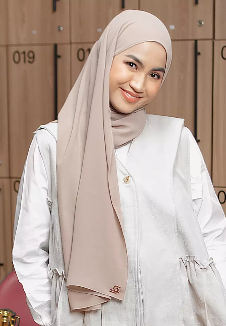 Bawal Signature Shawl Soft Nude (Pashmina Baby Doll Free Ciput Tali Rayon Exclusive New Label)