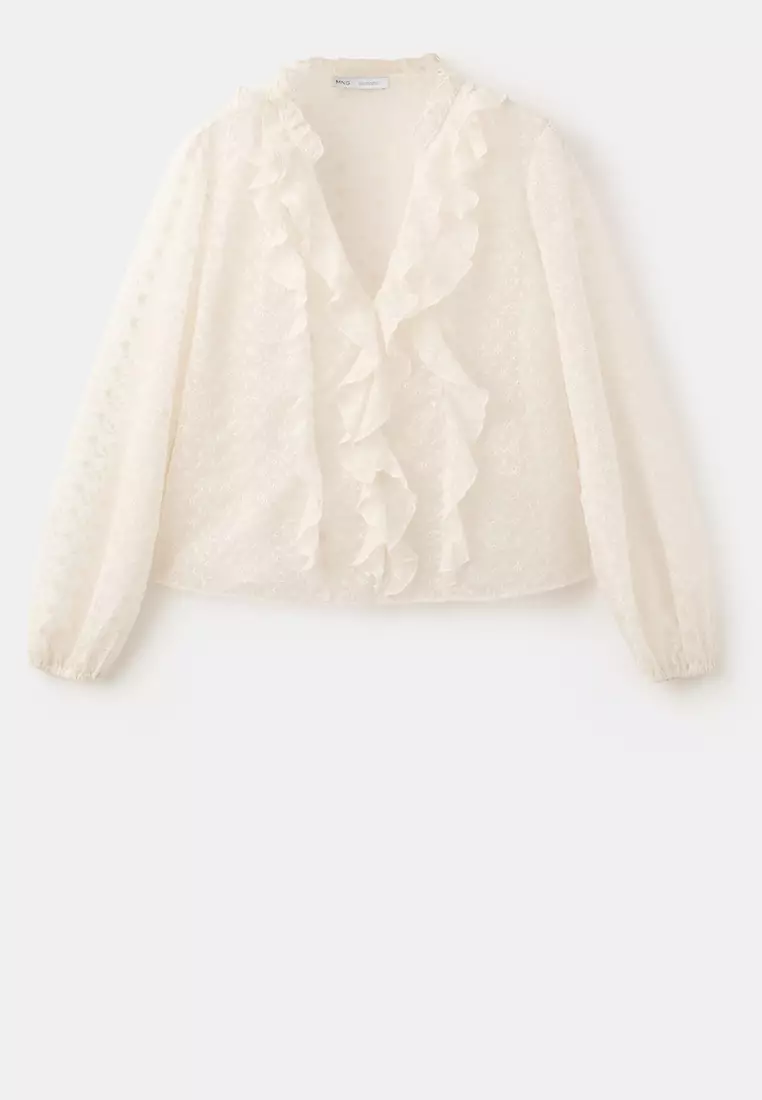 Ruffled Embroidered Blouse