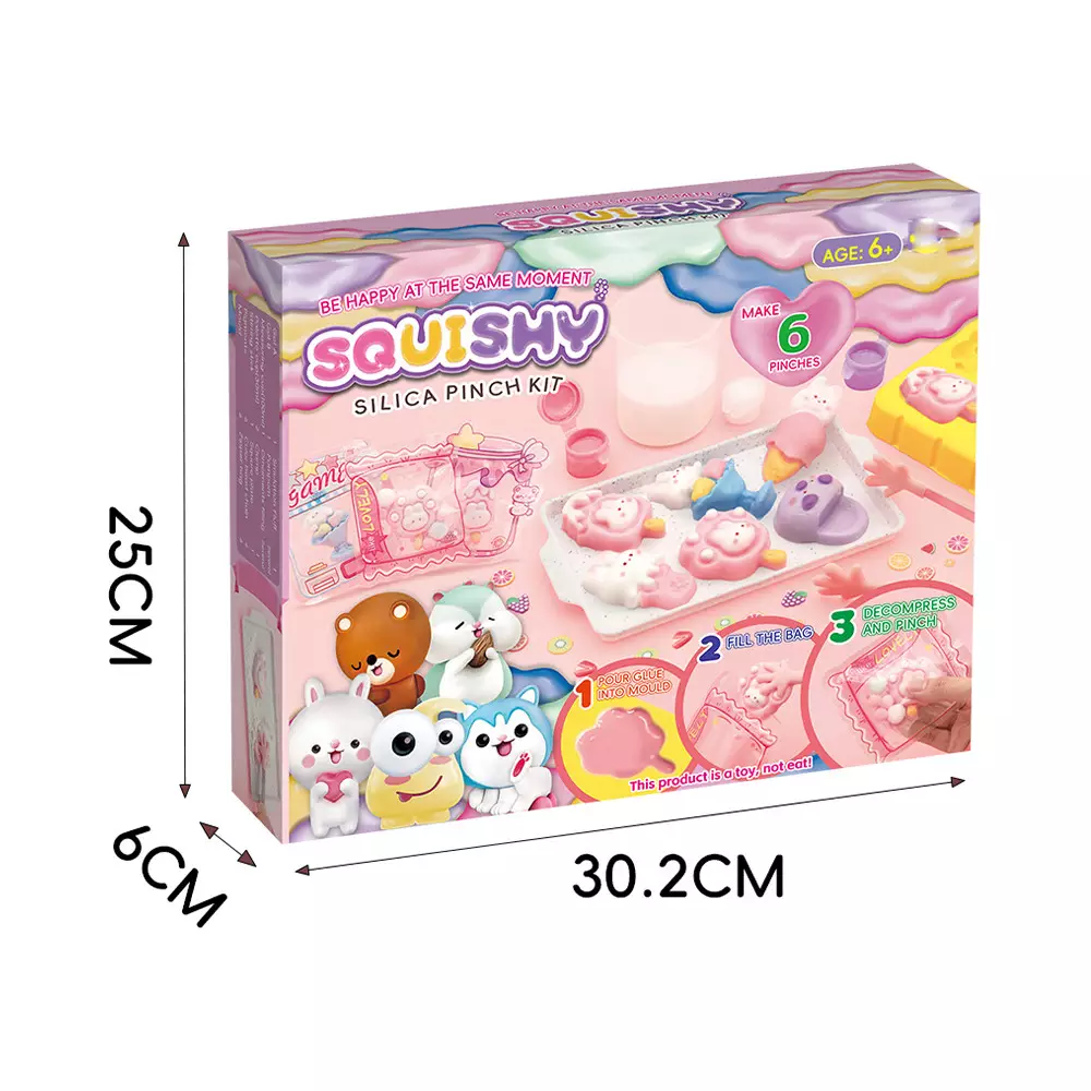 Kiddy Fun Set Squishy Silica Pinch Kit Ice Cream - Mix