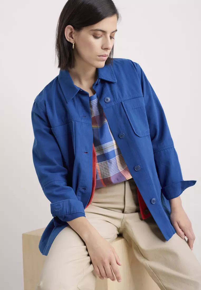 Seasalt Cornwall Blue Long Field Jacket