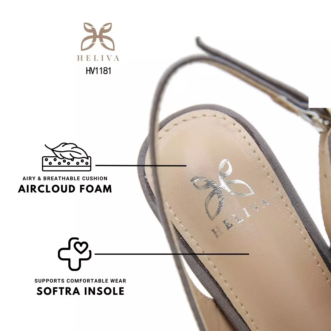 Heliva Vienna High Heels Shimmer Sling Back Bow Accessories Sol 6.5cm HV1181