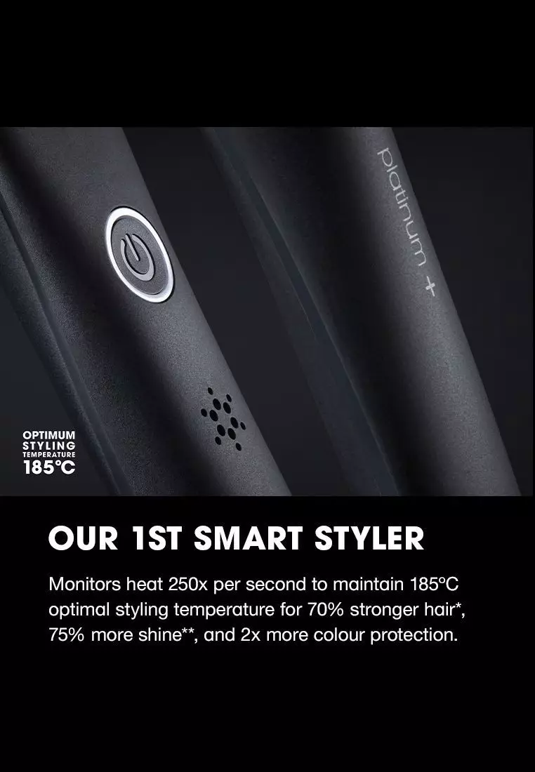 GHD PLATINUM +  HAIR STRAIGHTENER IN BLACK