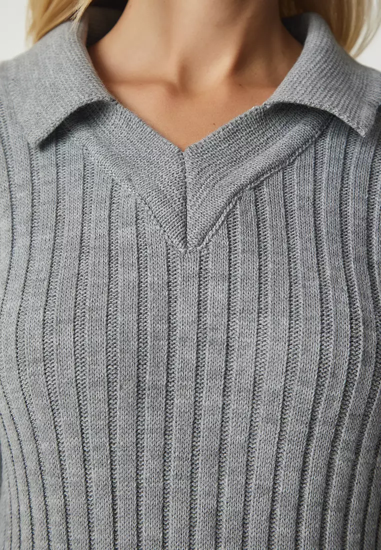 Slit Knit Midi Dress