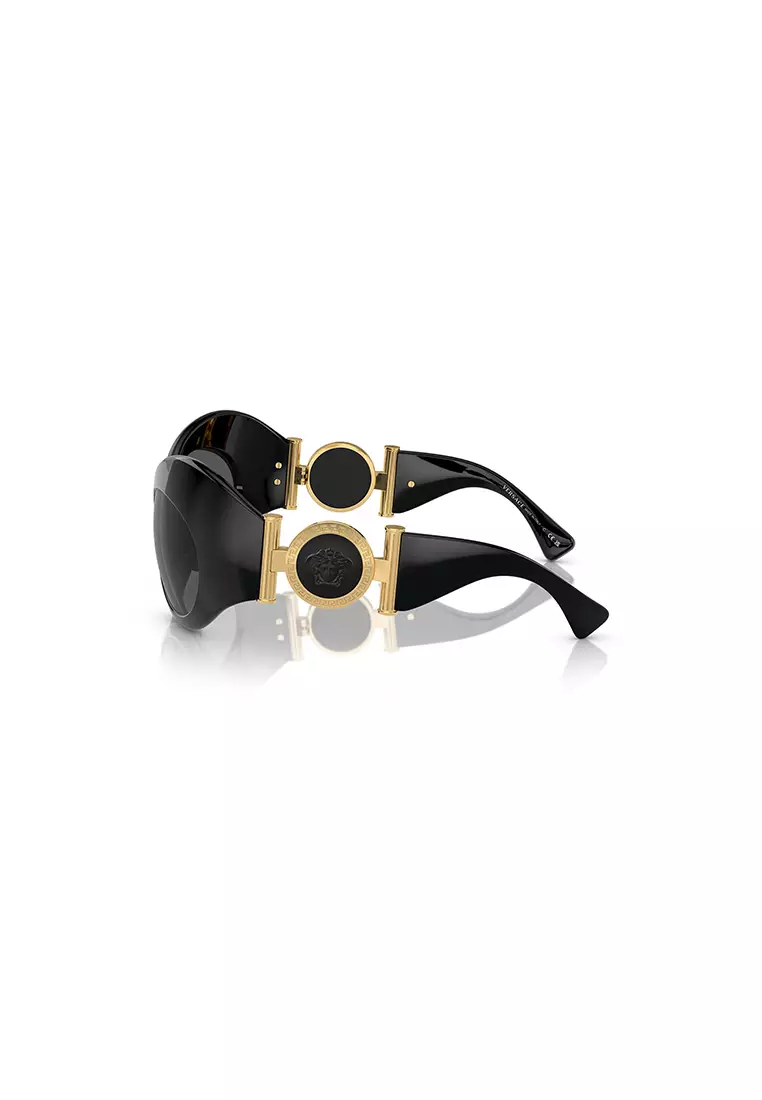 Women's Irregular Frame Black Nylon Sunglasses - VE4462