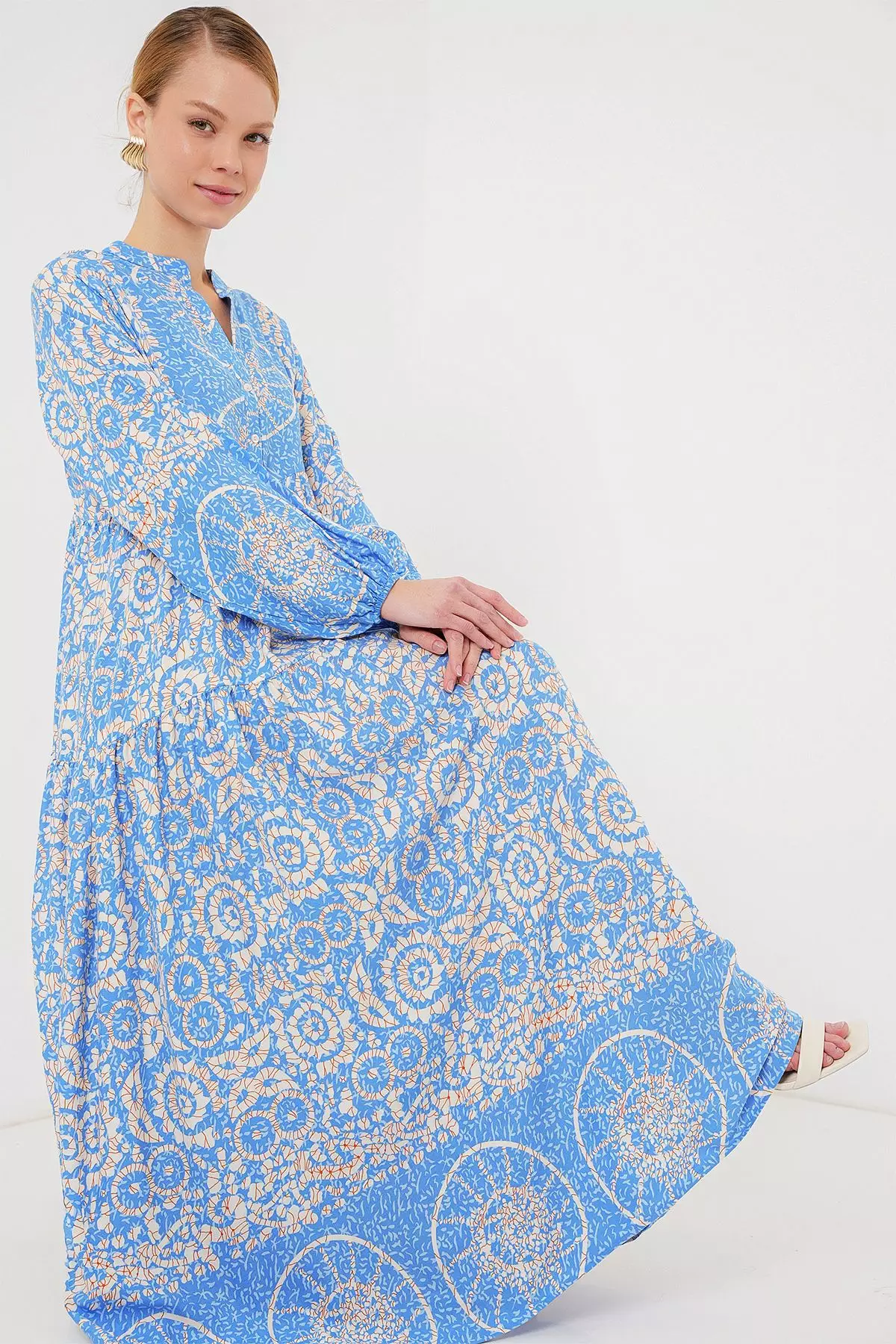 Patterned Modest Dress