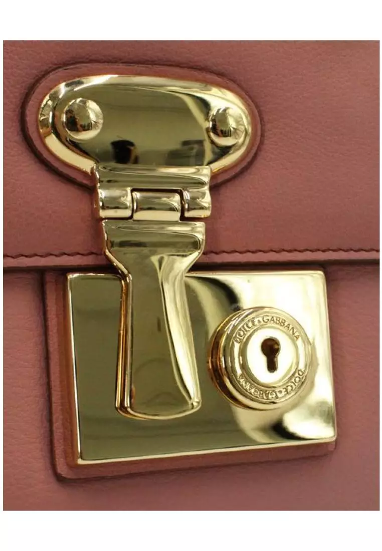 Buy Dolce & Gabbana Pre-Loved DOLCE & GABBANA Pink Leather Miss 