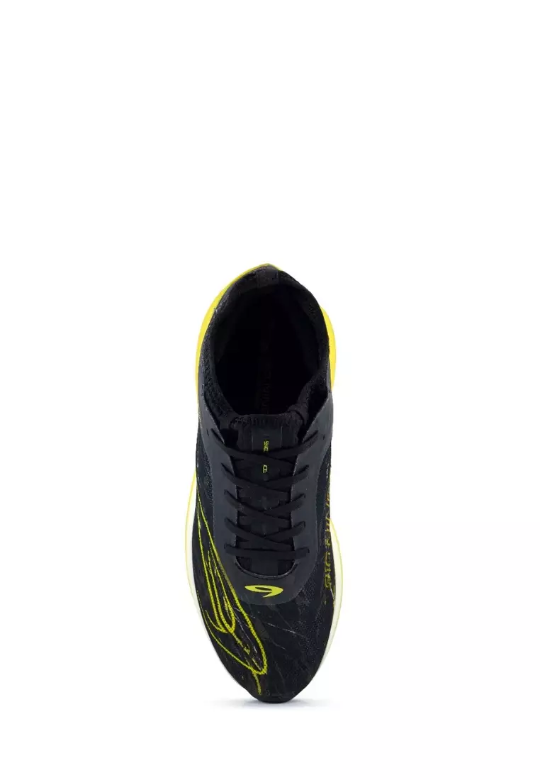 910nineten HAZE VELOCE sepatu lari - Hitam/Putih/Kuning