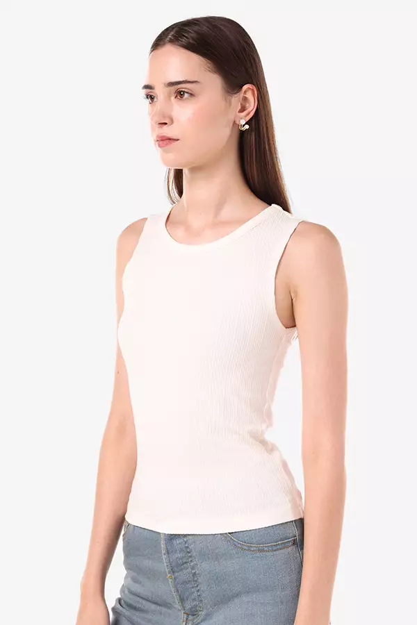 Minimal Desta Top White Warna White