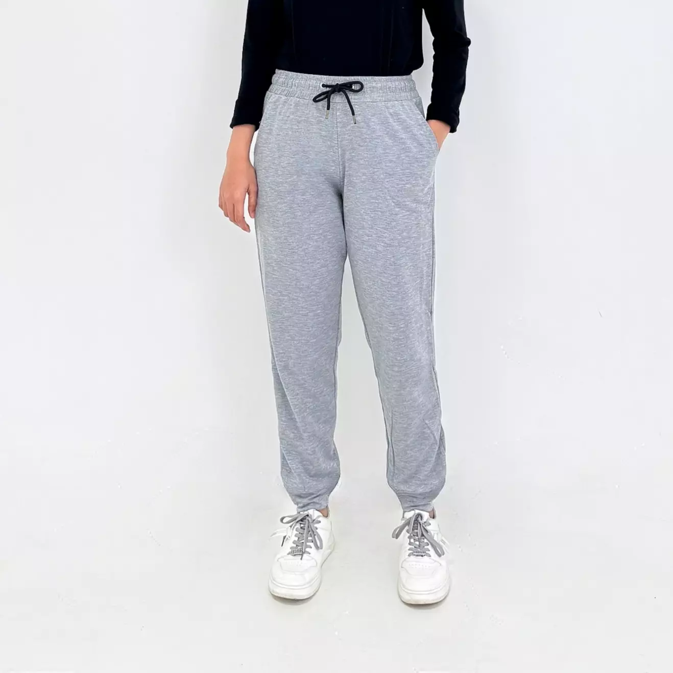 Jogger Running Pants Raisa ABU MUDA Celana Panjang Olahraga Wanita