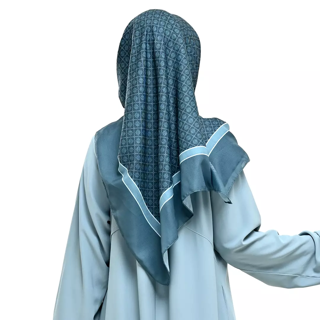 Rabbani - Kerudung Segi Empat Muslim Wanita Tetra Halika AL - Silver Pine