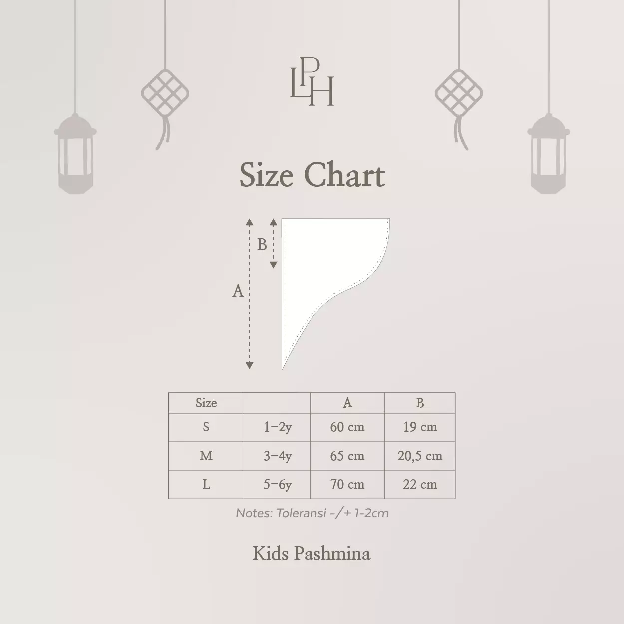 Little Palmerhaus - Baju Lebaran 2026 - Kids Pashmina 2.0 (Pasmina Instan Anak Usia 1-6 Tahun) Beige