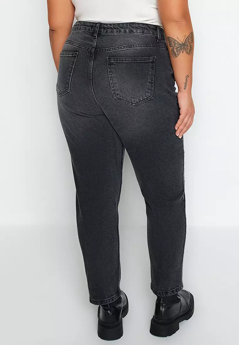Plus size boyfriend sale jeans black
