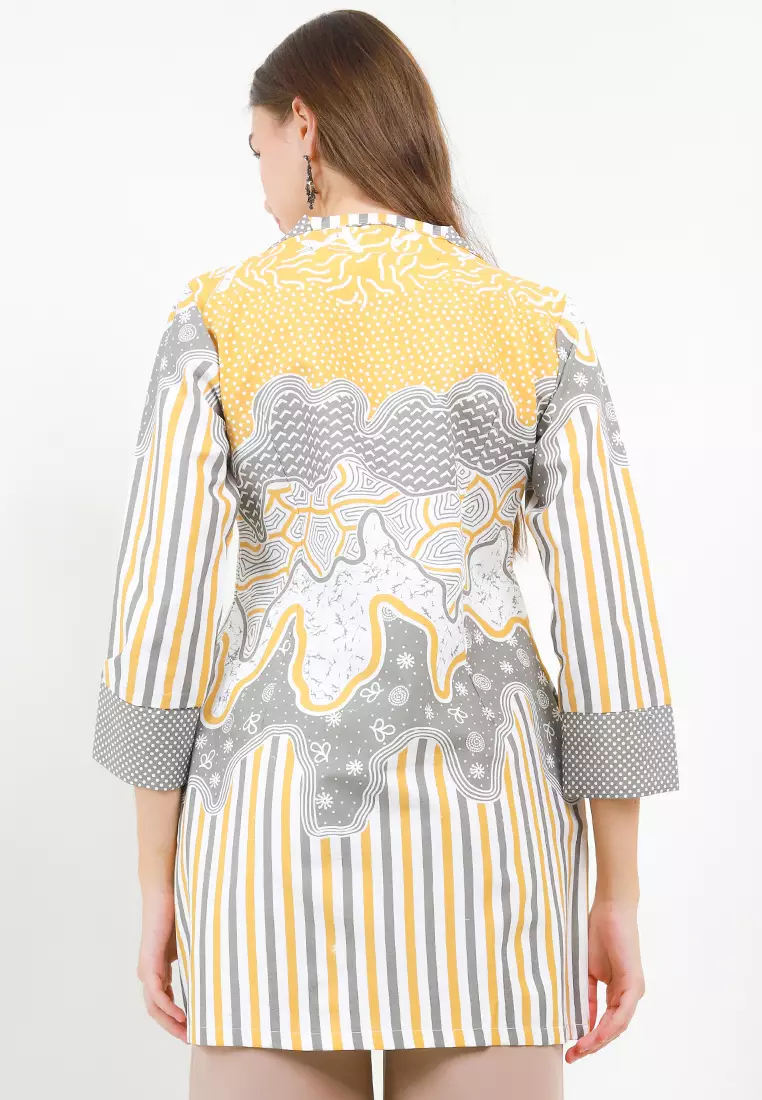 BATIK TALENTA EXCLUSIVE batik wanita blous PUPUS YELLOW