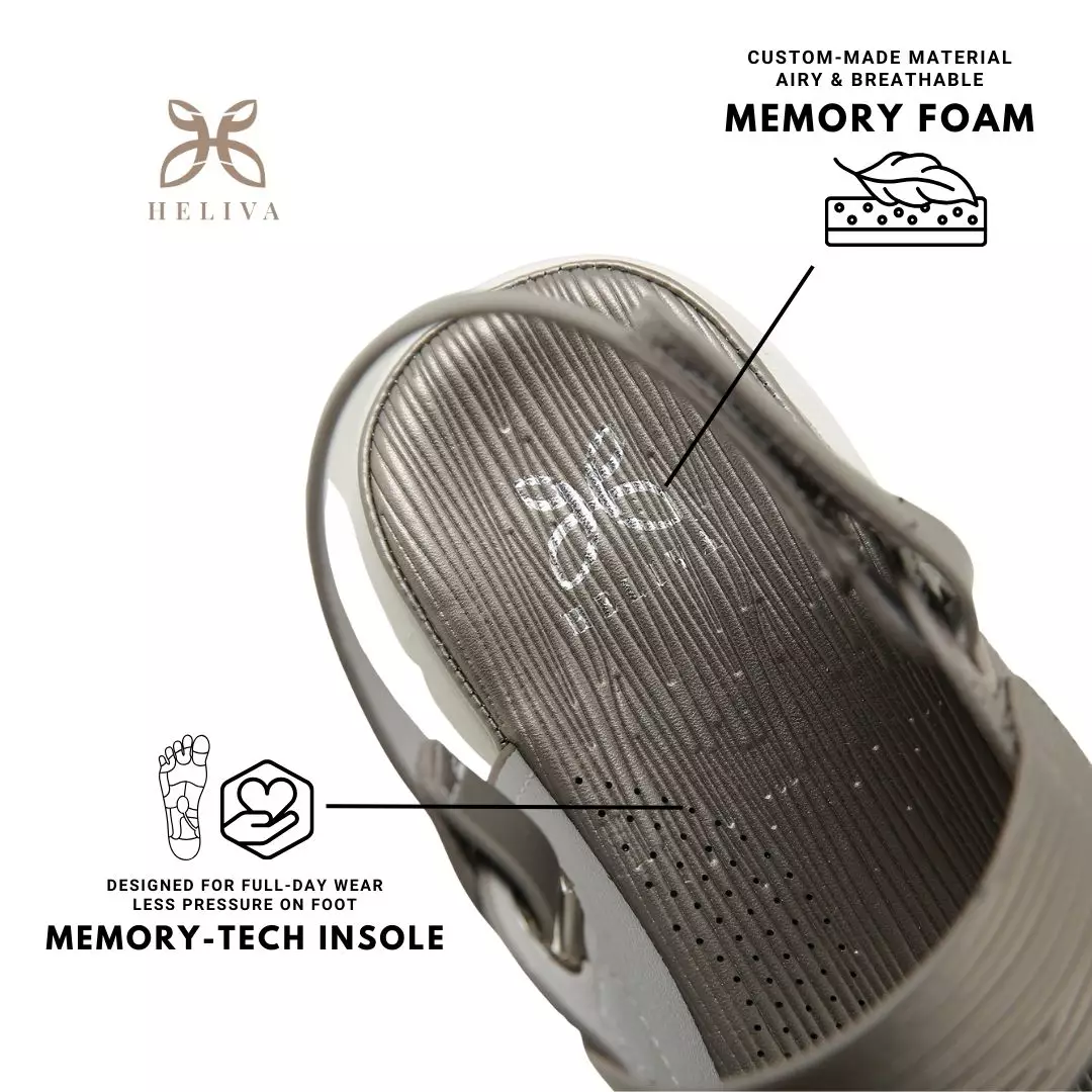 Heliva Shela Sandal Wedges Strap Ankle Wrap Sol 4cm