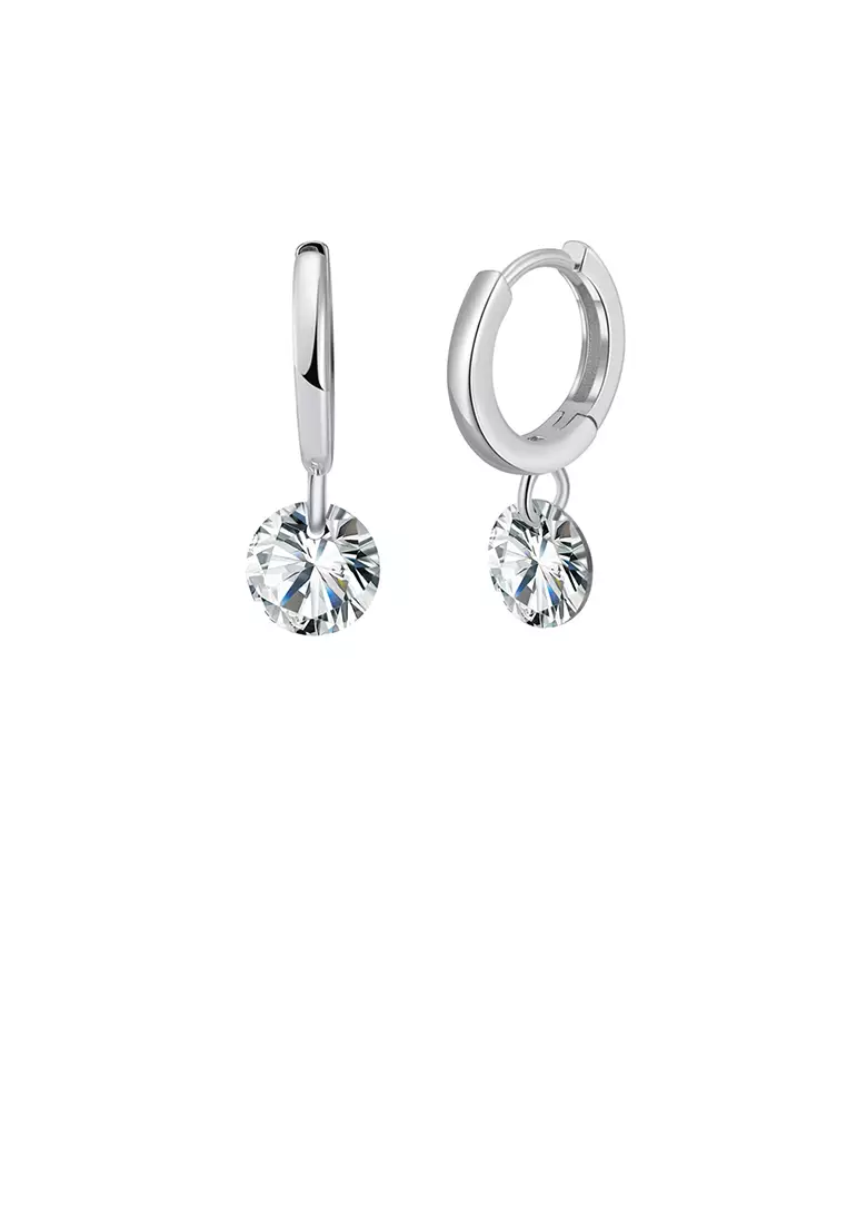 White sales hoop earrings