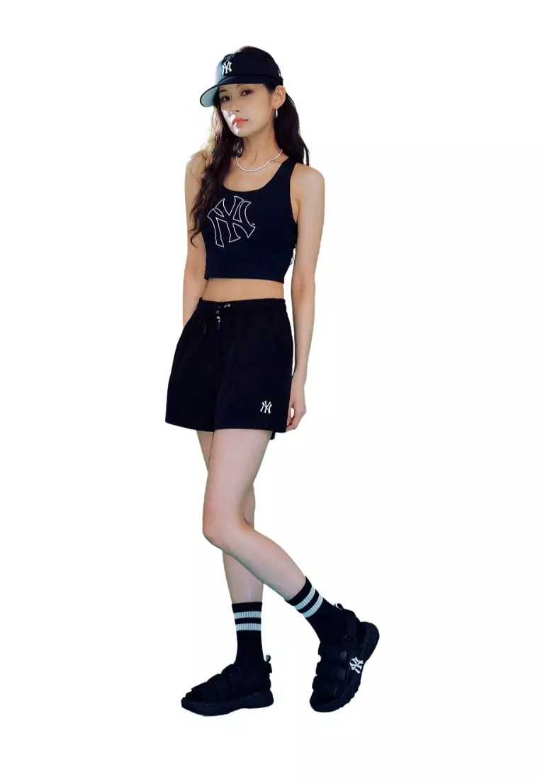 Jual MLB Korea Women`s Basic Big Logo Crop Top NY Yankees