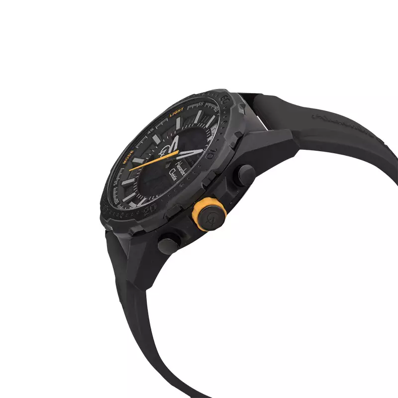 Jam Tangan Pria Alexandre Christie Digi AC 9370 MH RIPBAYL Men Digital Analog Dial Black Rubber Strap