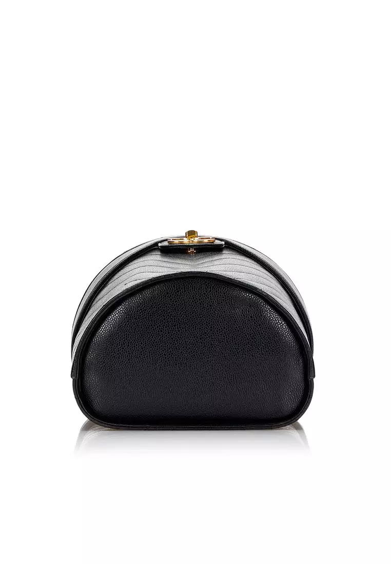 Pre-Loved Chanel Cc Caviar Turnlock Vanity Bag