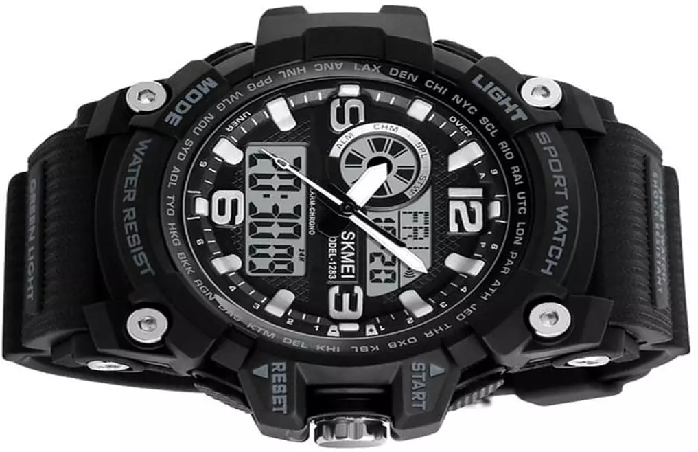 Jam Tangan Casual Digital Analog Pria LED Waterproof Strap Tali Material Silicone HG51 ORIGINAL