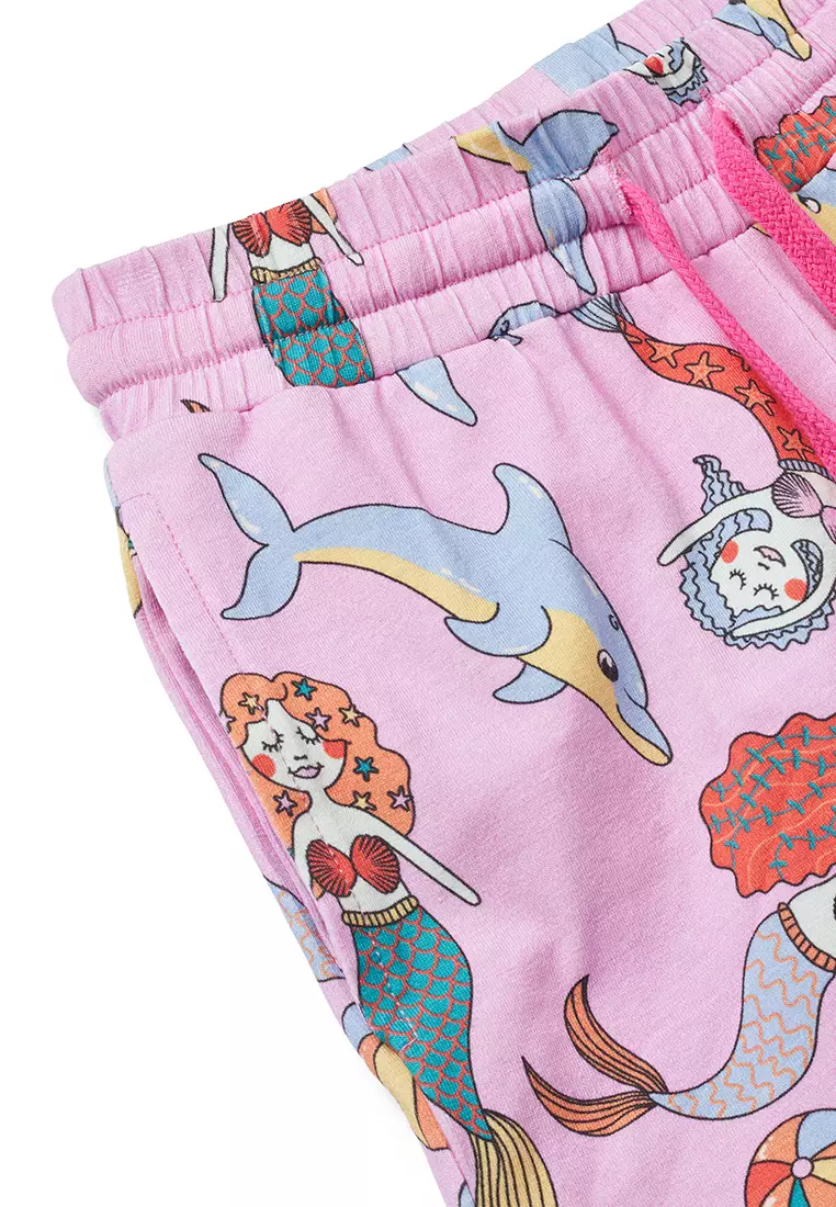 Shorts with mermaids and dolphins