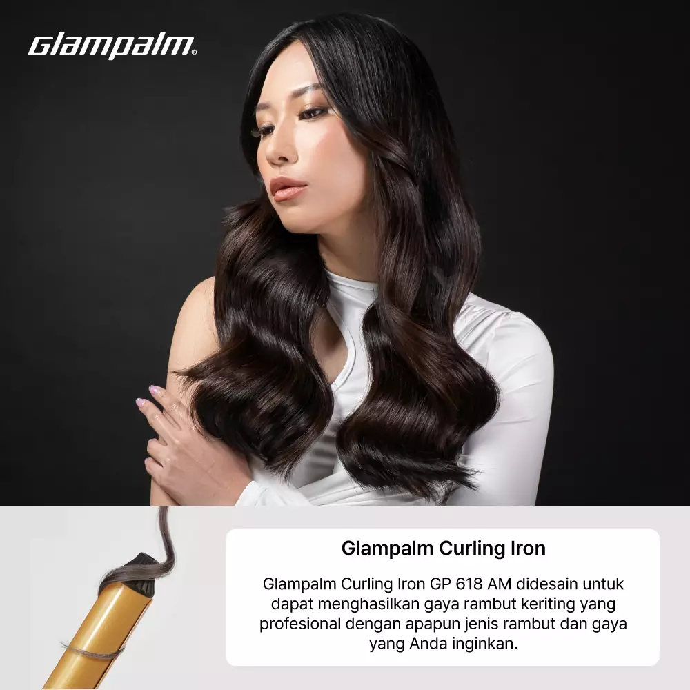 Paket Glampalm Catokan Volumizer GP106BL - Pengeriting Rambut GP618AM