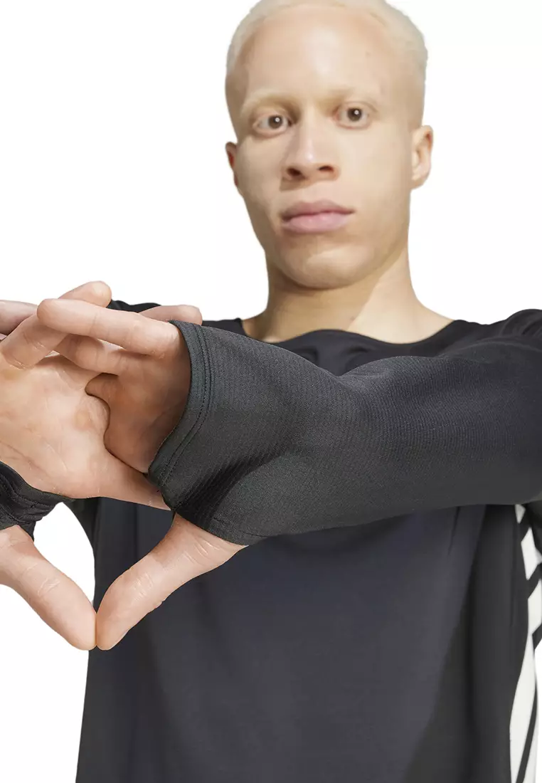 Running Adizero Running Long Sleeve Tee Men Black JD3638