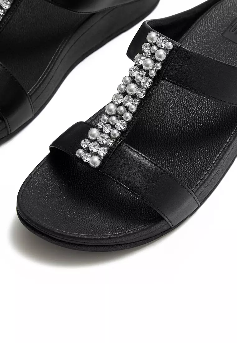 Fino Pearls-And-Crystal H-Bar Slides