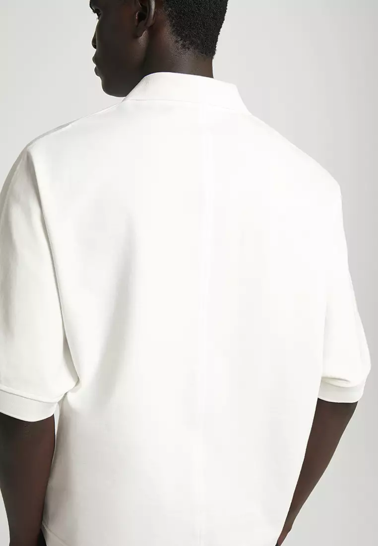 Relaxed Open-Collar Polo Shirt