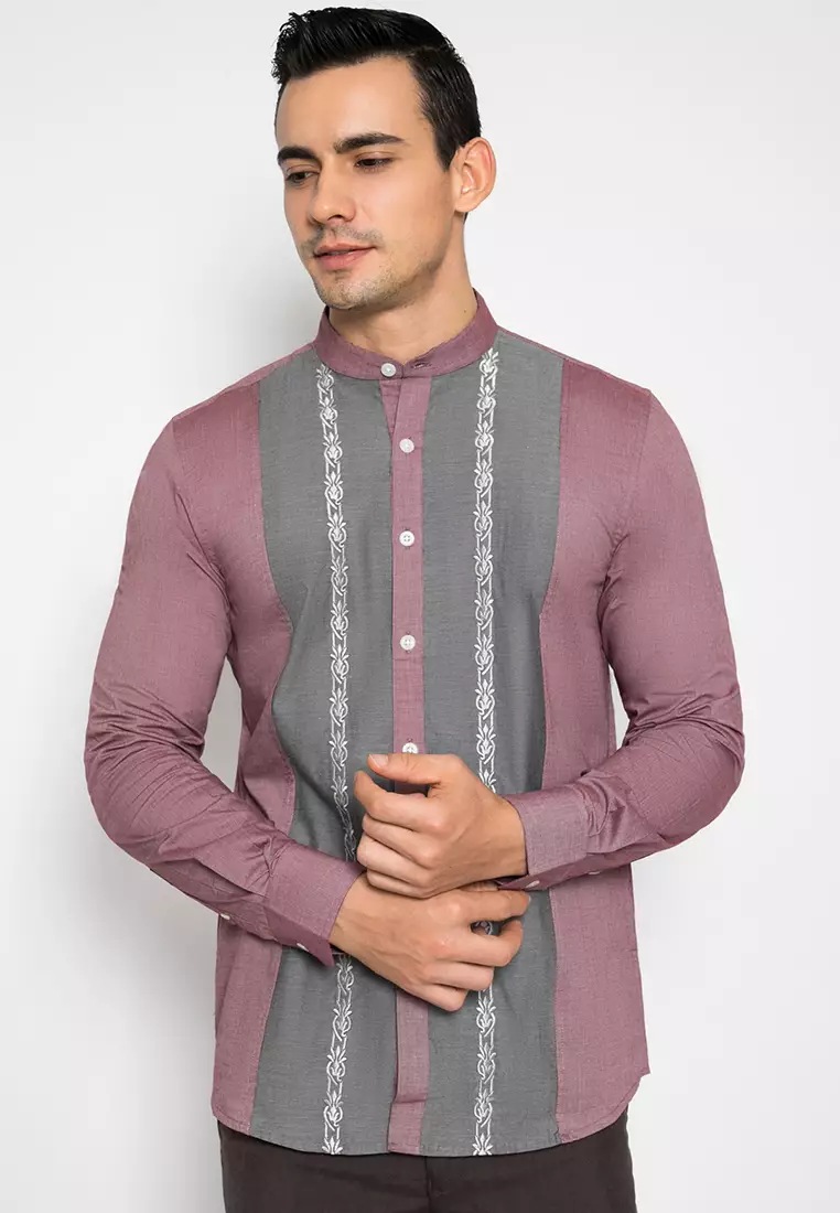 Johnwin - Baju Koko - Lengan Panjang - Motif - ASH.680.K454K.165.C-L/S