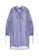 iROO blue Basic Knee Length Shirt Dress 6DD14AAE05989BGS_5