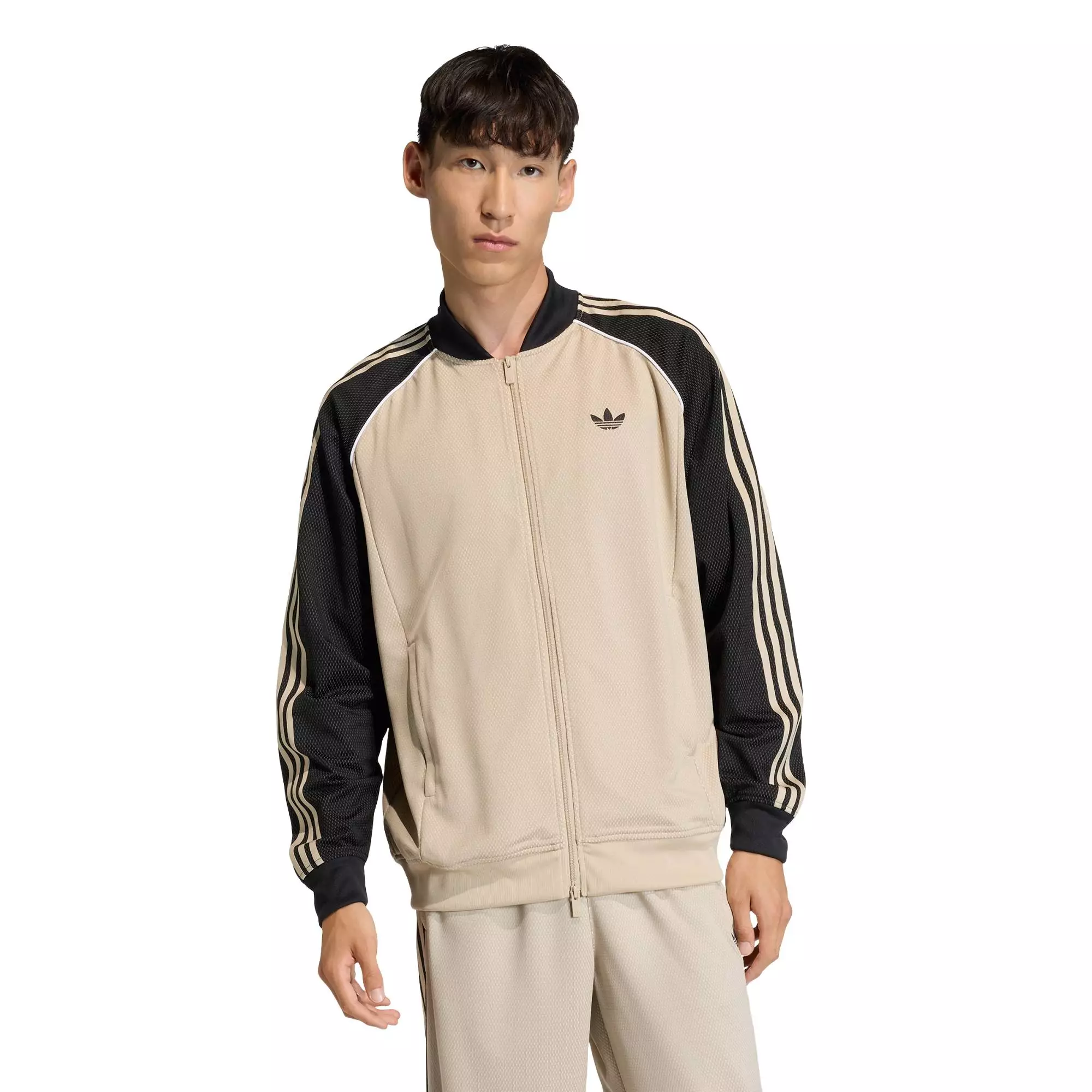 Lifestyle LOOSE MESH TRACK TOP Men Beige KE0114